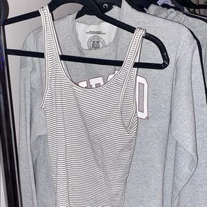 Black and white striped tank top